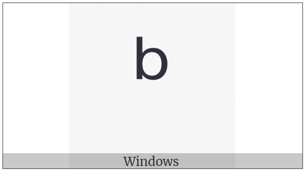 Modifier Letter Small B on various operating systems