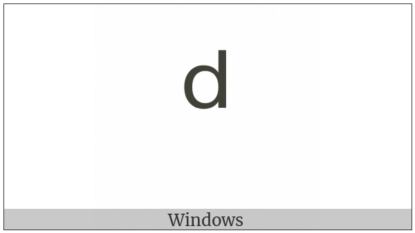 Modifier Letter Small D on various operating systems