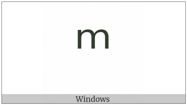 Modifier Letter Small M on various operating systems