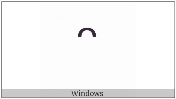 Modifier Letter Small Top Half O on various operating systems