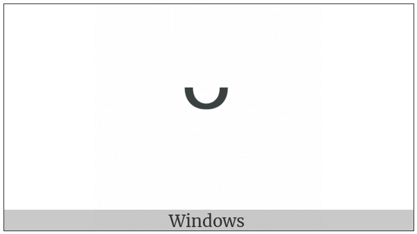Modifier Letter Small Bottom Half O on various operating systems