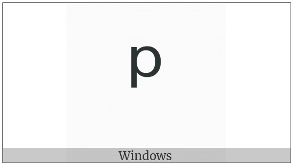 Modifier Letter Small P on various operating systems