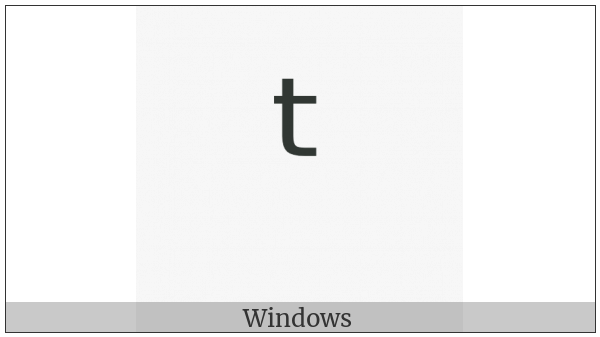 Modifier Letter Small T on various operating systems