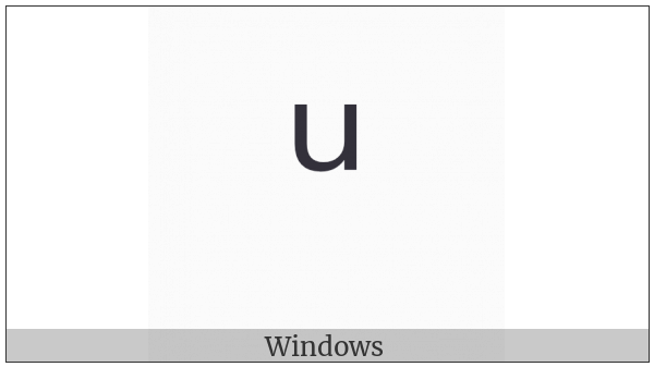 Modifier Letter Small U on various operating systems
