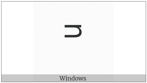 Modifier Letter Small Sideways U on various operating systems