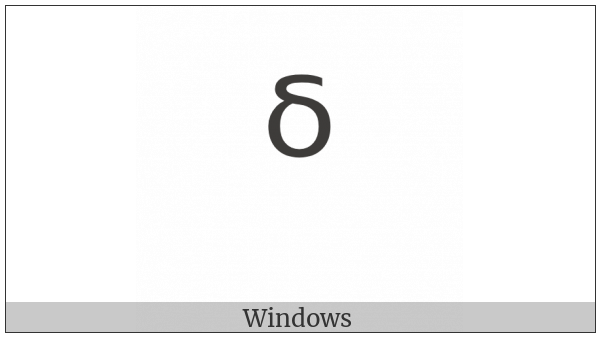 Modifier Letter Small Delta on various operating systems