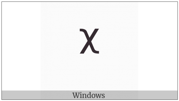 Modifier Letter Small Chi on various operating systems