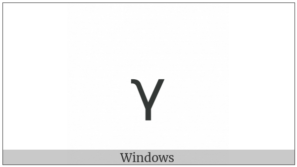 Greek Subscript Small Letter Gamma on various operating systems