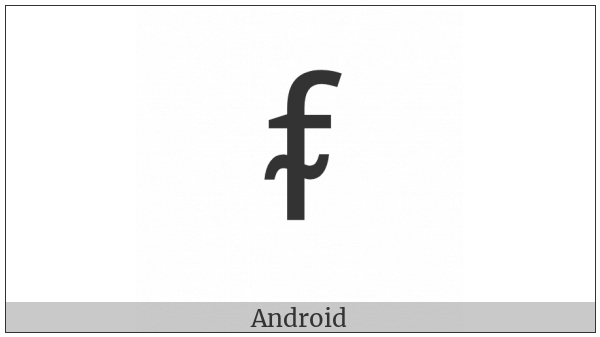 Latin Small Letter F With Middle Tilde on various operating systems