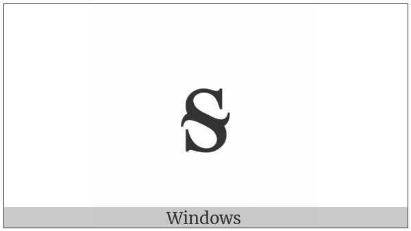 Latin Small Letter S With Middle Tilde on various operating systems