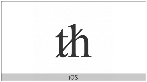 Latin Small Letter Th With Strikethrough on various operating systems