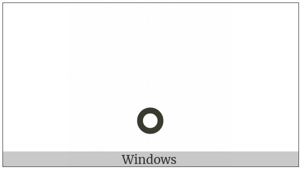 Modifier Letter Low Ring on various operating systems