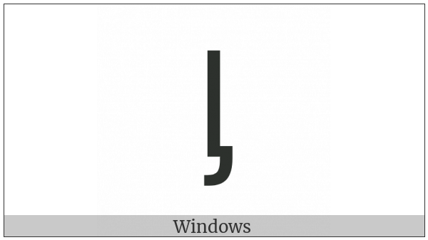 Latin Small Letter L With Palatal Hook on various operating systems