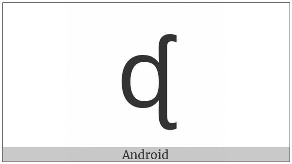 Latin Small Letter D With Hook And Tail on various operating systems