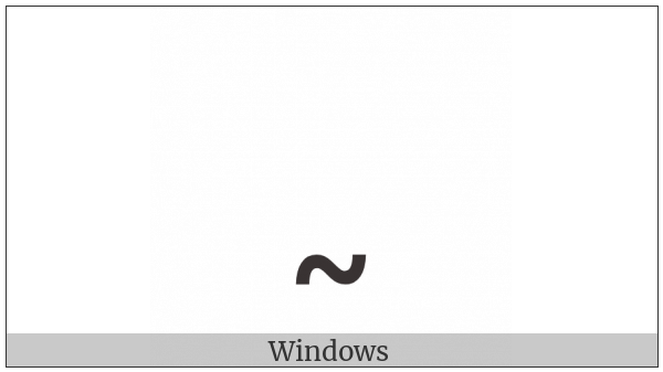 Modifier Letter Low Tilde on various operating systems