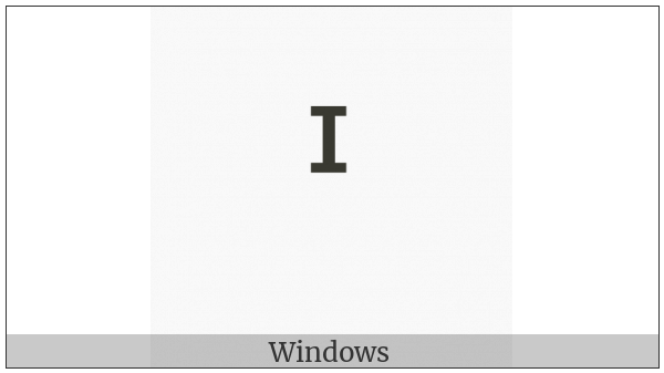 Modifier Letter Small Capital I on various operating systems