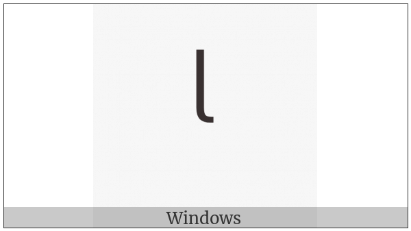 Modifier Letter Small L With Retroflex Hook on various operating systems