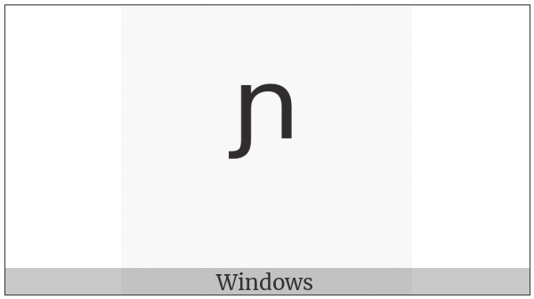 Modifier Letter Small N With Left Hook on various operating systems