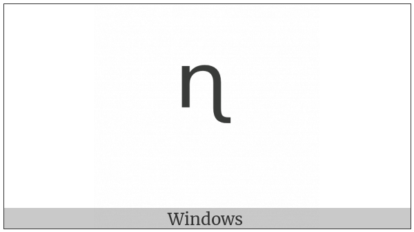 Modifier Letter Small N With Retroflex Hook on various operating systems