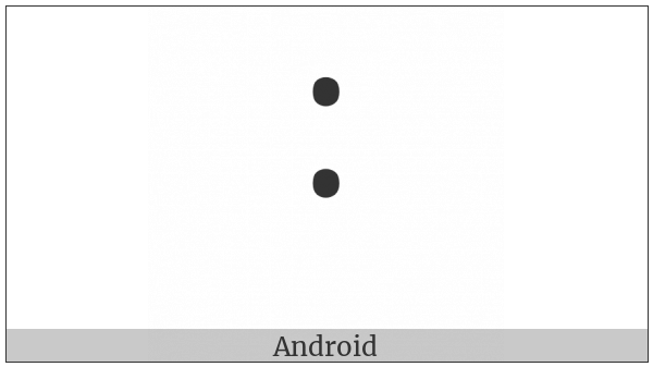 Modifier Letter Raised Colon on various operating systems