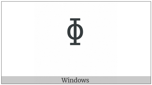 Modifier Letter Small Phi on various operating systems