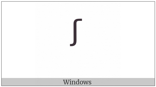 Modifier Letter Small Esh on various operating systems