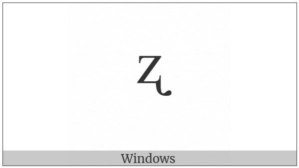 Modifier Letter Small Z With Retroflex Hook on various operating systems