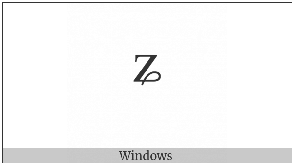 Modifier Letter Small Z With Curl on various operating systems