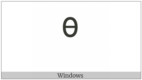 Modifier Letter Small Theta on various operating systems