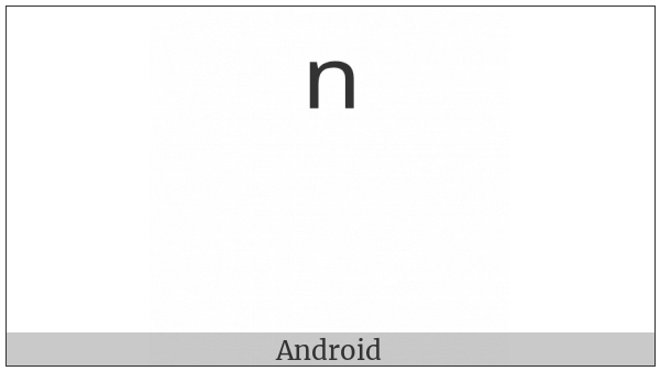 Combining Latin Small Letter N on various operating systems