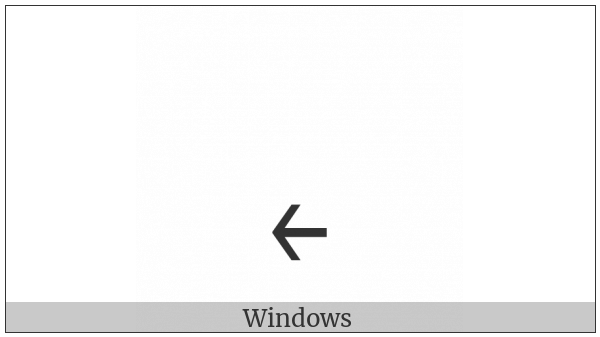 Modifier Letter Low Left Arrow on various operating systems