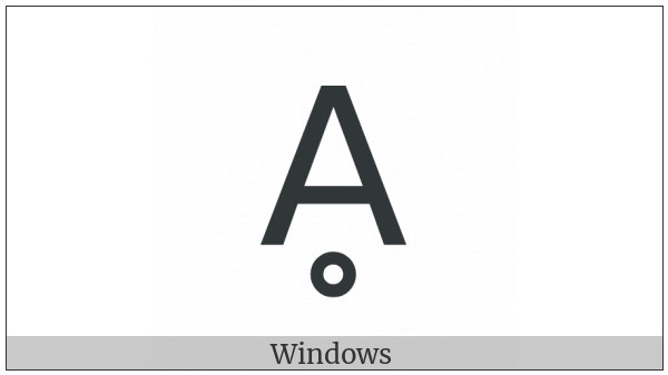 Latin Capital Letter A With Ring Below on various operating systems