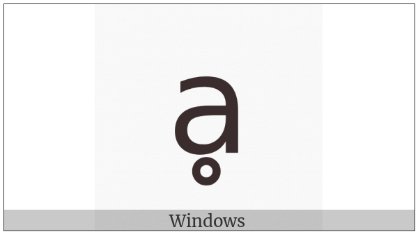 Latin Small Letter A With Ring Below on various operating systems