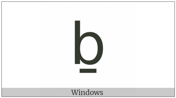 Latin Small Letter B With Line Below on various operating systems