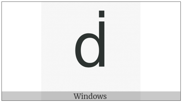 Latin Small Letter D With Dot Above on various operating systems