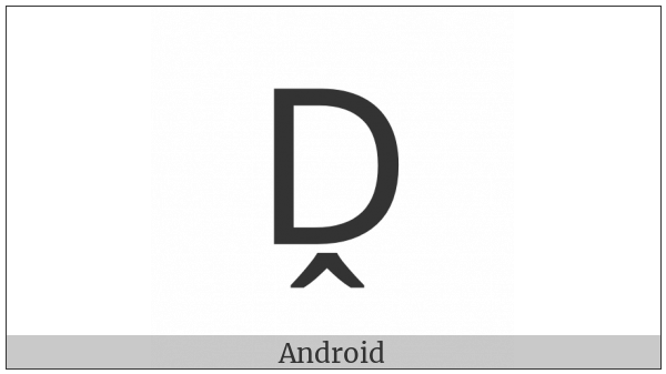 Latin Capital Letter D With Circumflex Below on various operating systems