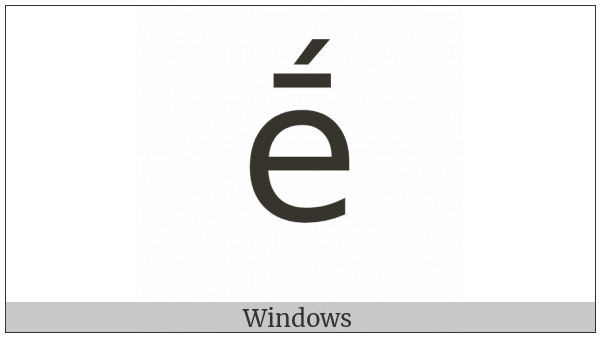 Latin Small Letter E With Macron And Acute on various operating systems