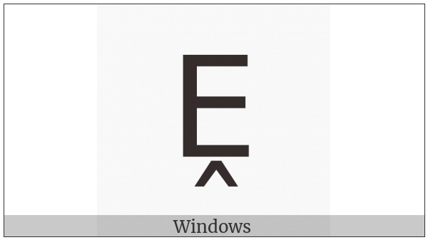 Latin Capital Letter E With Circumflex Below on various operating systems