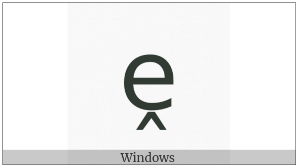 Latin Small Letter E With Circumflex Below on various operating systems