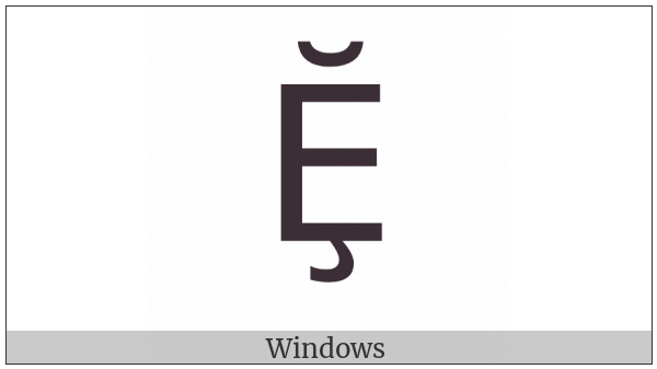 Latin Capital Letter E With Cedilla And Breve on various operating systems