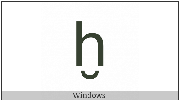 Latin Small Letter H With Breve Below on various operating systems