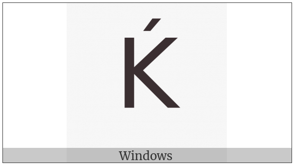 Latin Capital Letter K With Acute on various operating systems