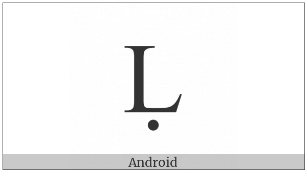 Latin Capital Letter L With Dot Below on various operating systems