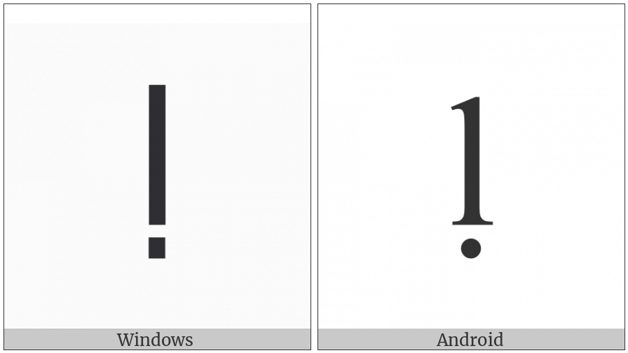 Latin Small Letter L With Dot Below on various operating systems