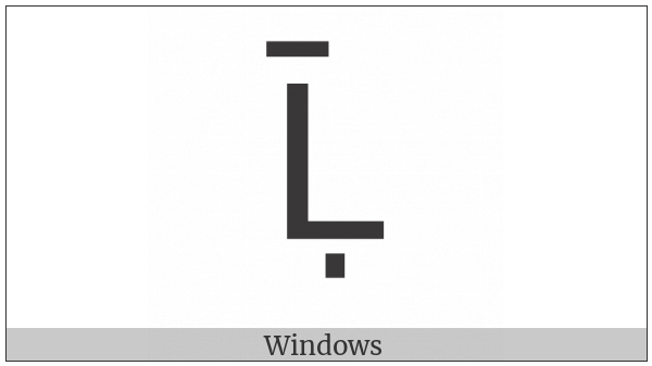 Latin Capital Letter L With Dot Below And Macron on various operating systems