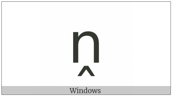 Latin Small Letter N With Circumflex Below on various operating systems