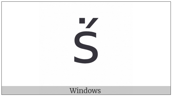 Latin Small Letter S With Acute And Dot Above on various operating systems