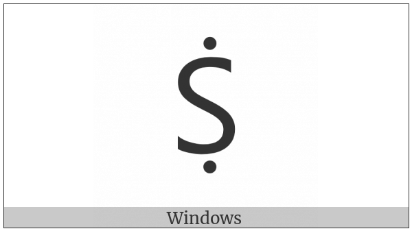 Latin Capital Letter S With Dot Below And Dot Above on various operating systems