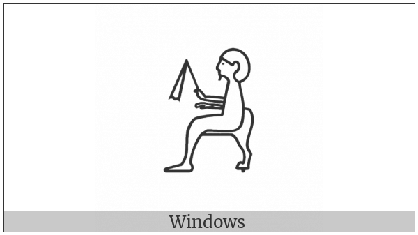 Egyptian Hieroglyph A051 on various operating systems