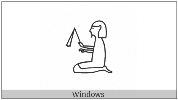 Egyptian Hieroglyph A052 on various operating systems